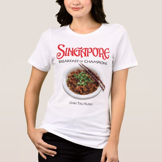 Singapore Chai Tau Kueh - Light Fabric T - Shirt (Vorderseite)