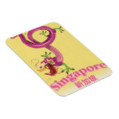 Singapore Dragon Vintages Urlaubspopster Magnet (Rechte Seite)