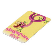 Singapore Dragon Vintages Urlaubspopster Magnet (Linke Seite)
