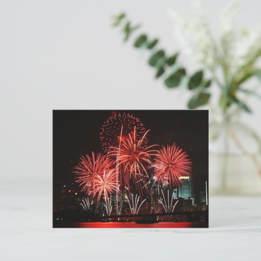 Singapore Fireworks Festival 1 Postkarte (Stehend Vorderseite)