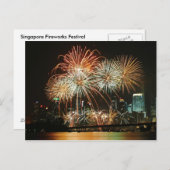 Singapore Fireworks Festival 2 Postkarte (Vorne/Hinten)