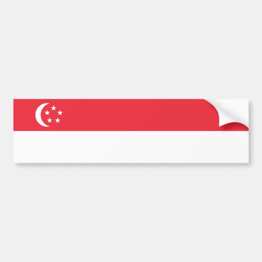 Singapore Flag Autoaufkleber (Vorne)