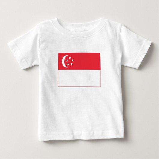 Singapore Flag Baby T-shirt (Vorderseite)
