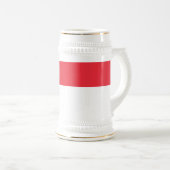 Singapore Flag Bierglas (VorderseiteRechts)