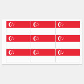 Singapore Flag Etiketten (Blatt)