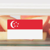 Singapore Flag Etiketten (Befestigt)