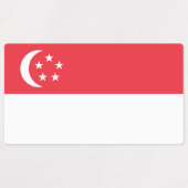 Singapore Flag Etiketten (Design 1)