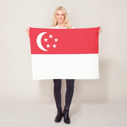 Singapore Flag Fleecedecke (Beispiel)