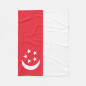 Singapore Flag Fleecedecke (Vorderseite)