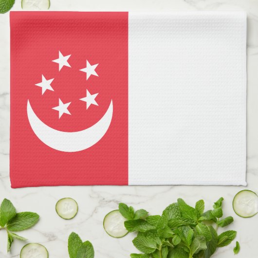 Singapore Flag Geschirrtuch (Gefaltet)