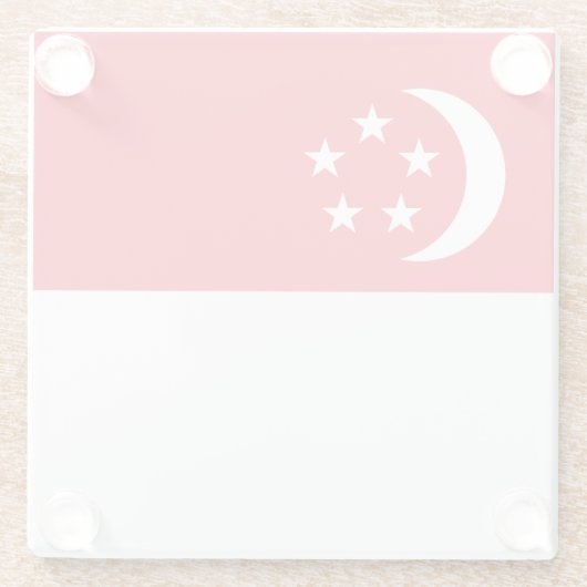Singapore Flag Glasuntersetzer (Rückseite)
