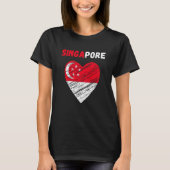 Singapore Flag Holiday Singapore Heart Singaporean T-Shirt (Vorderseite)