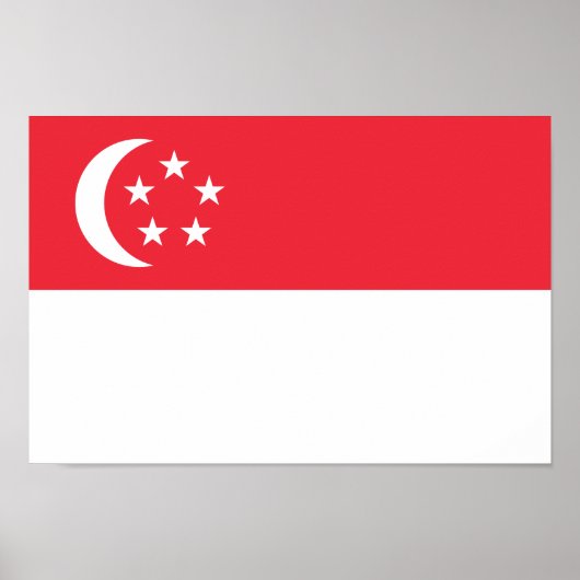 Singapore Flag Poster (Vorne)