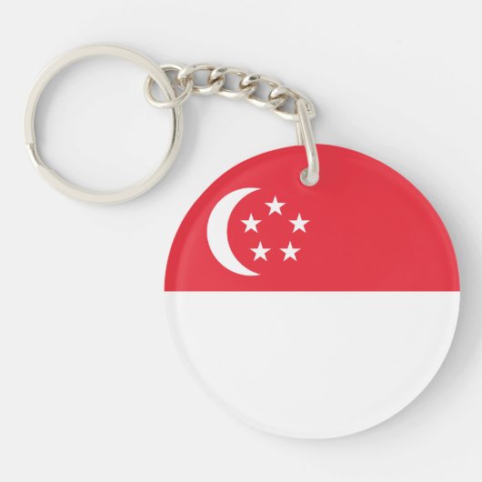 Singapore Flag Schlüsselanhänger (Vorderseite)