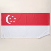 Singapore Flag Strandtuch (Vorderseite)