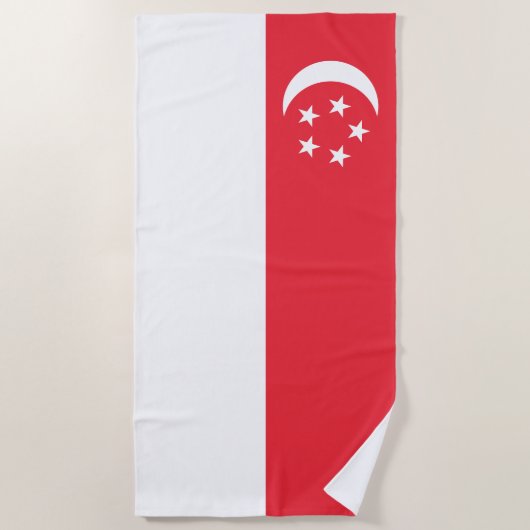 Singapore Flag Strandtuch (Vorderseite)