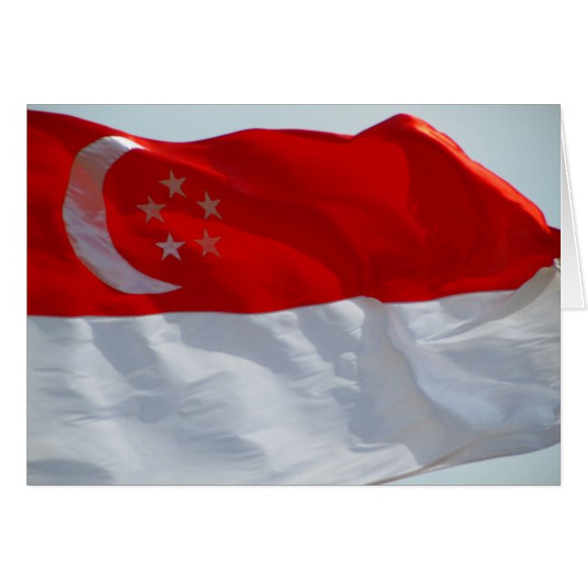 Singapore-Flagge (Vorderseite (Horizontal))