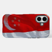 Singapore-Flagge Case-Mate iPhone Hülle (Rückseite (Horizontal))