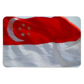 Singapore-Flagge Magnet (Horizontal)
