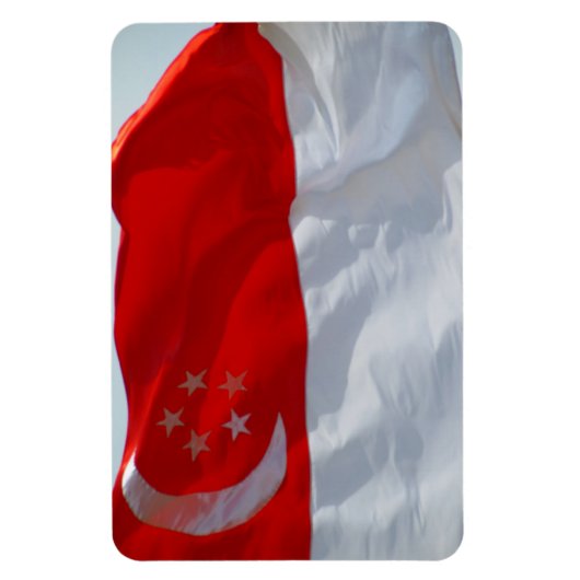 Singapore-Flagge Magnet (Vertikal)