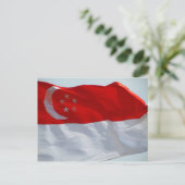 Singapore-Flagge Postkarte (Stehend Vorderseite)