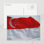Singapore-Flagge Postkarte (Vorne/Hinten)