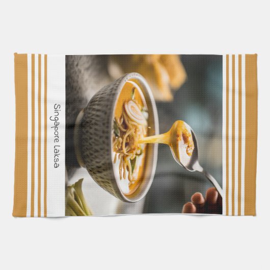 Singapore Laksa Kitchen Towel Geschirrtuch (Horizontal)