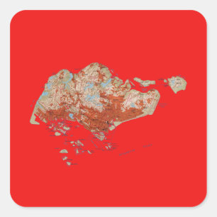 Singapore Map Sticker