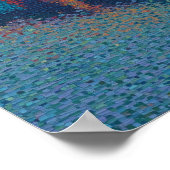 Singapore Marina Bay Sands Pointillism Skyline Poster (Ecke)