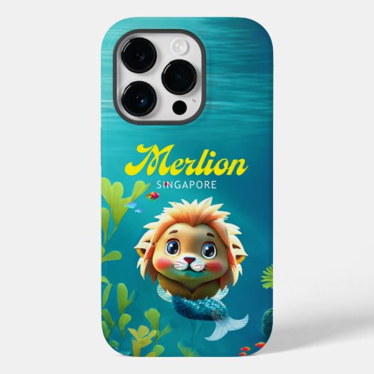 Singapore Merlion für iPhone 14 Pro Case (Rückseite)