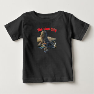 Singapore Merlion The Lion City Schwarzes Baby-T-S Baby T-shirt