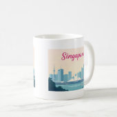 Singapore Pastel Travel Design Kaffeetasse (VorderseiteRechts)