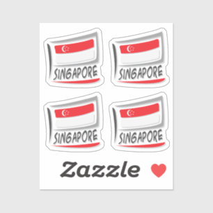 Singapore Pride X Flag Aufkleber