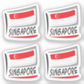 Singapore Pride X Flag Aufkleber (Vorderseite)