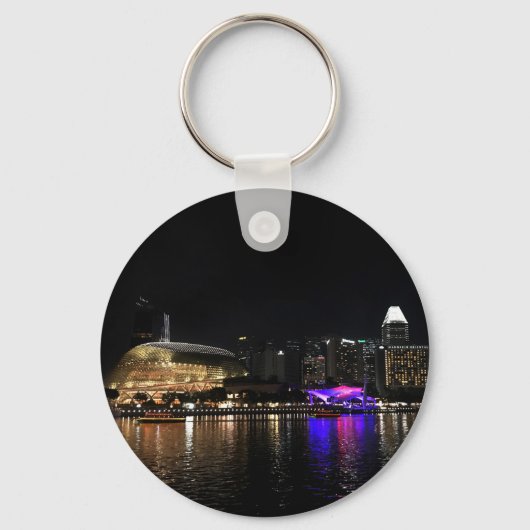 SIngapore Skyline #2 Schlüsselanhänger (Vorderseite)