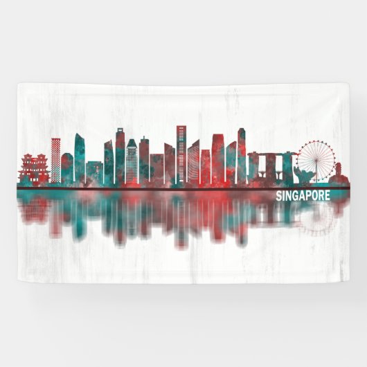 Singapore Skyline Banner (Horizontal)