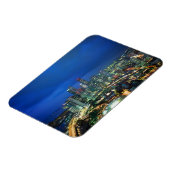 Singapore Skyline bei Nacht, Singapur Magnet (Linke Seite)