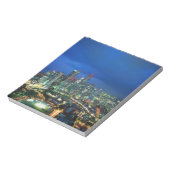 Singapore Skyline bei Nacht, Singapur Notizblock (Rotiert)