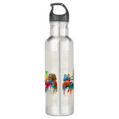 Singapore Skyline Edelstahlflasche (Rückseite)