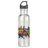 Singapore Skyline Edelstahlflasche (Vorderseite)