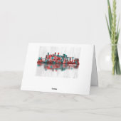 Singapore Skyline Feiertagskarte (Rückseite)