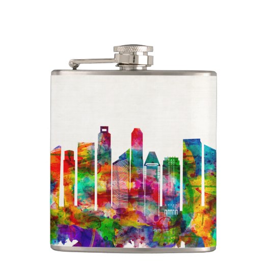 Singapore Skyline Flachmann (Vorderseite)