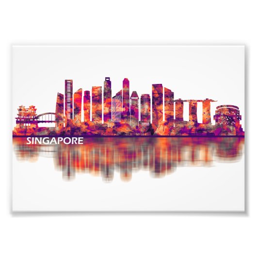 Singapore Skyline Fotodruck (Vorne)