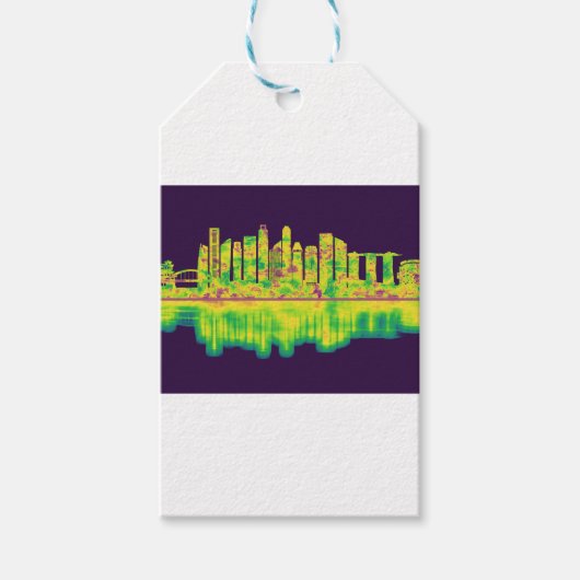 Singapore Skyline Geschenkanhänger (Vorderseite)
