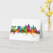 Singapore Skyline Karte (Gelbe Blume)