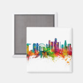 Singapore Skyline Magnet (Vorderseite/Rückseite)