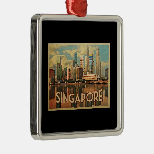 Singapore Skyline Ornament Aus Metall (Rechts)