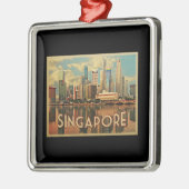 Singapore Skyline Ornament Aus Metall (Links)