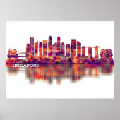 Singapore Skyline Poster (Vorne)