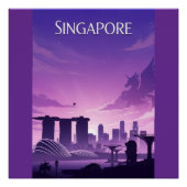 Singapore Skyline Poster (Vorderseite)